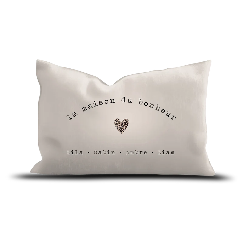 Coussin Velours Personnalisé La Maison du Bonheur I