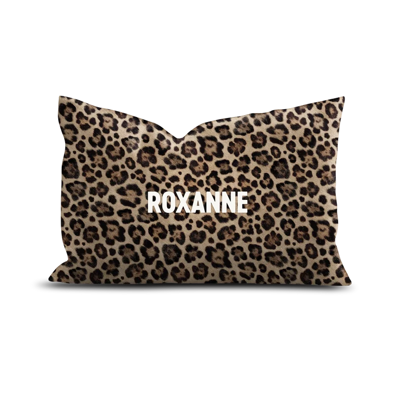 Coussin Velours Personnalisé Léopard New Leo