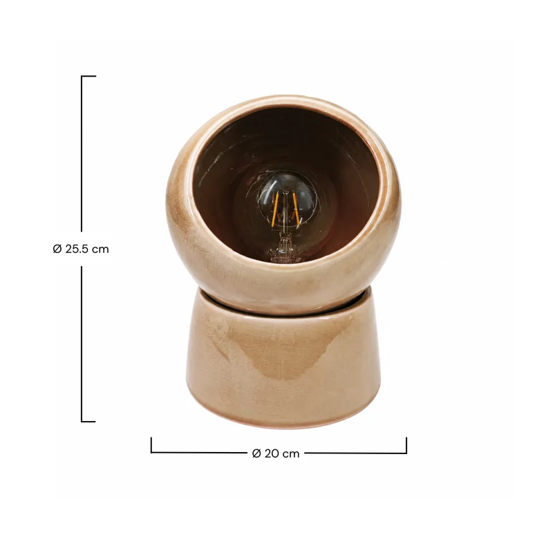 Lampe à poser Halo en céramique beige