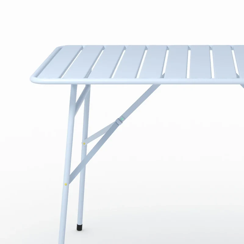 Table et chaises de jardin pliantes Yumi 4 personnes en métal bleu