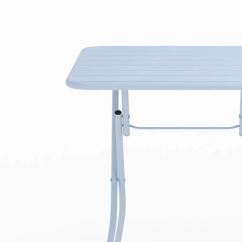 Table et chaises de jardin pliantes Yumi 2 personnes en métal bleu