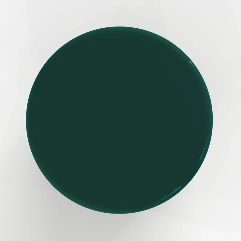 Table d'appoint Oscar laquée vert canard en MDF, D40 cm