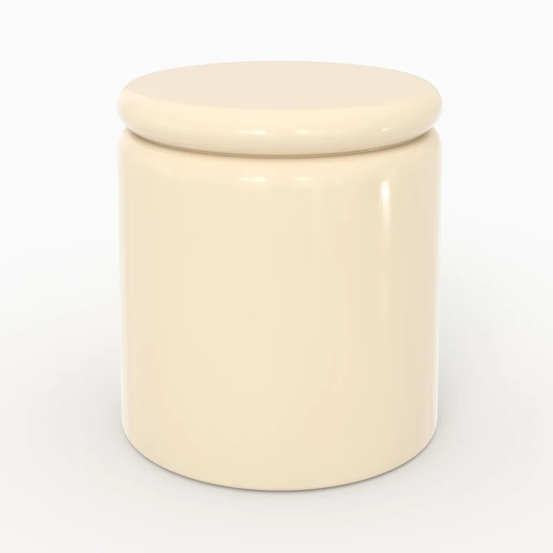 Table d'appoint Oscar laquée blanche en MDF, D40 cm