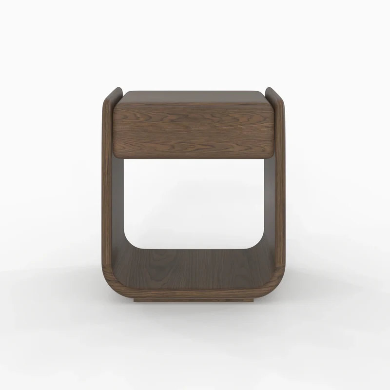 Table de chevet Eléa en placage noyer