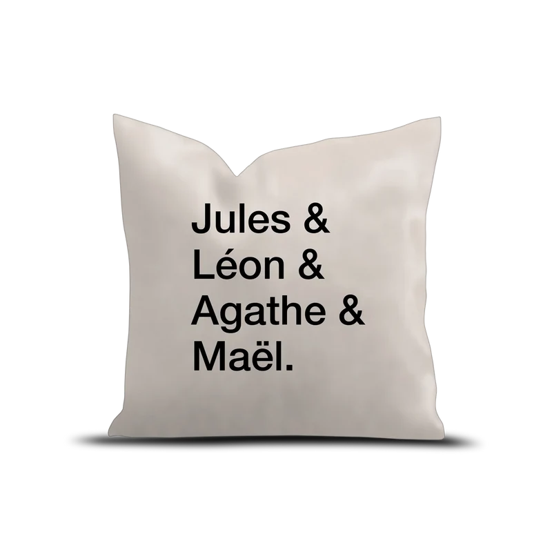 Coussin Velours Personnalisé Prénoms
