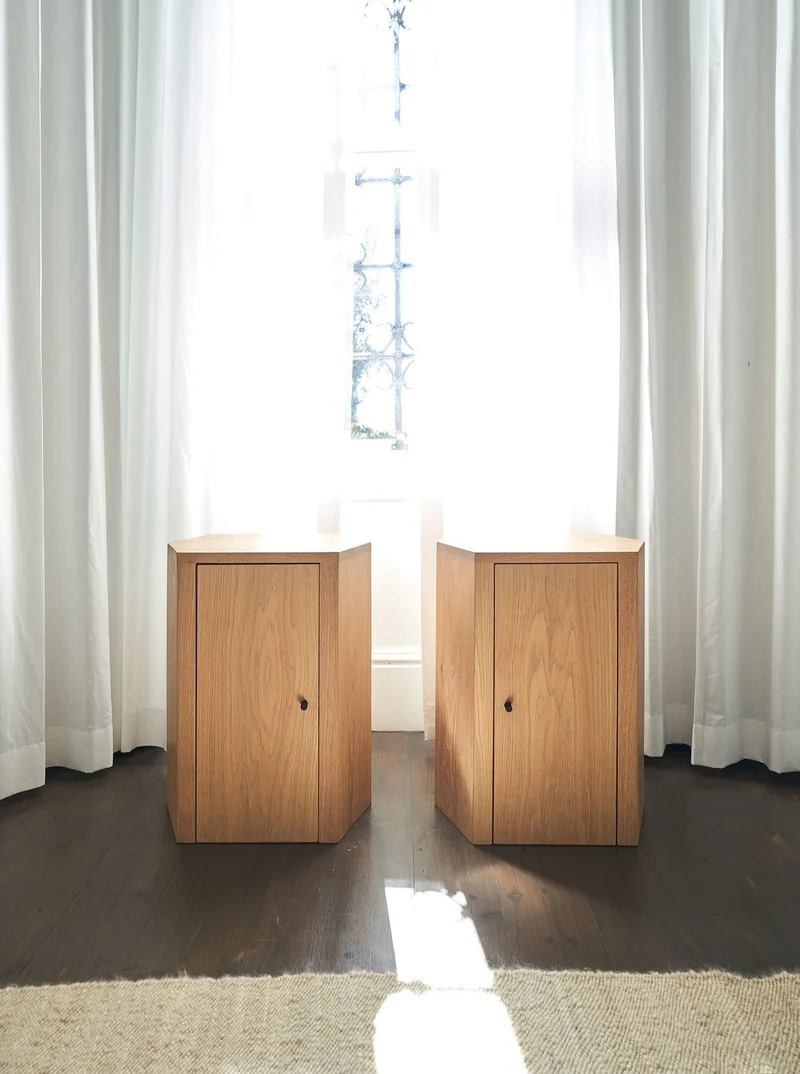Pair of Park Night Stands in Oiled Oak