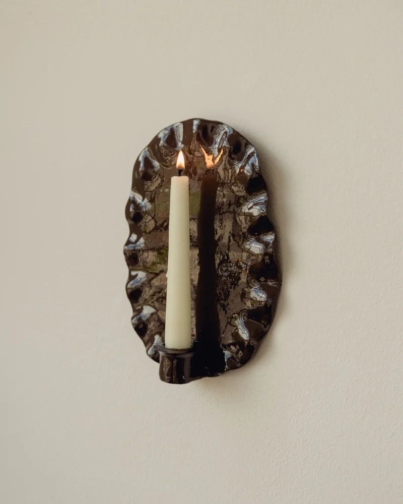 The Ortigia Candle Holders in Glazed Ceramic