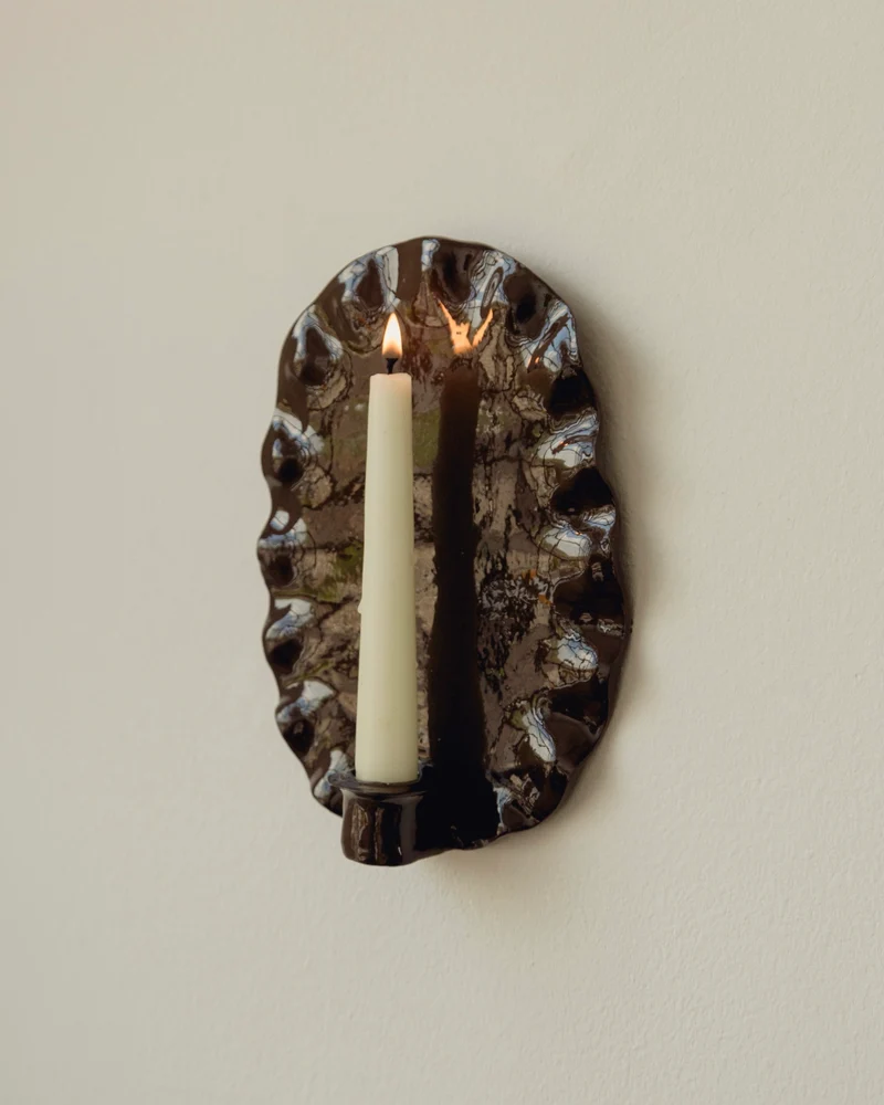 The Ortigia Candle Holders in Glazed Ceramic