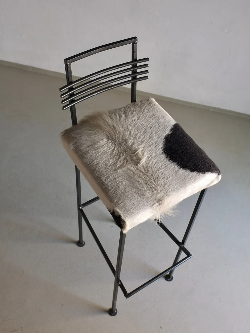 3 Wrought Iron Bar Stools by Olsson & Dam 1990s