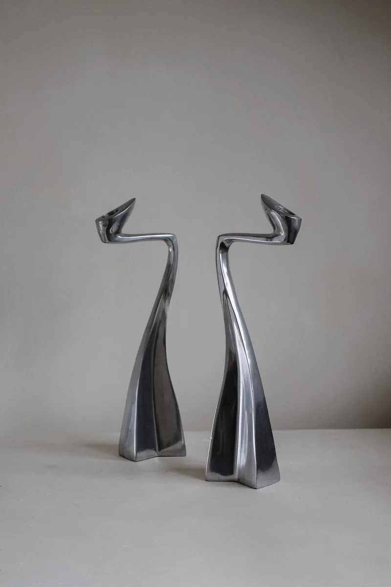 Pair of Candleholders by Matthew Hilton 80's