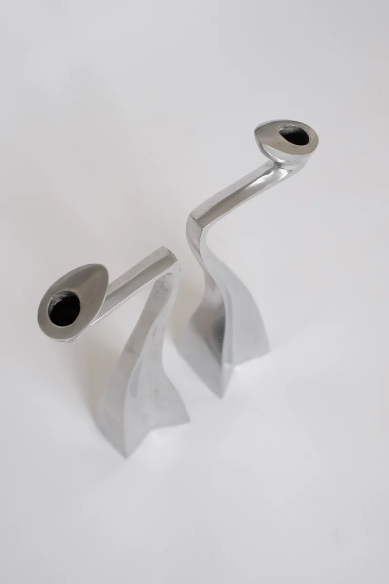 Pair of Candleholders by Matthew Hilton 80's