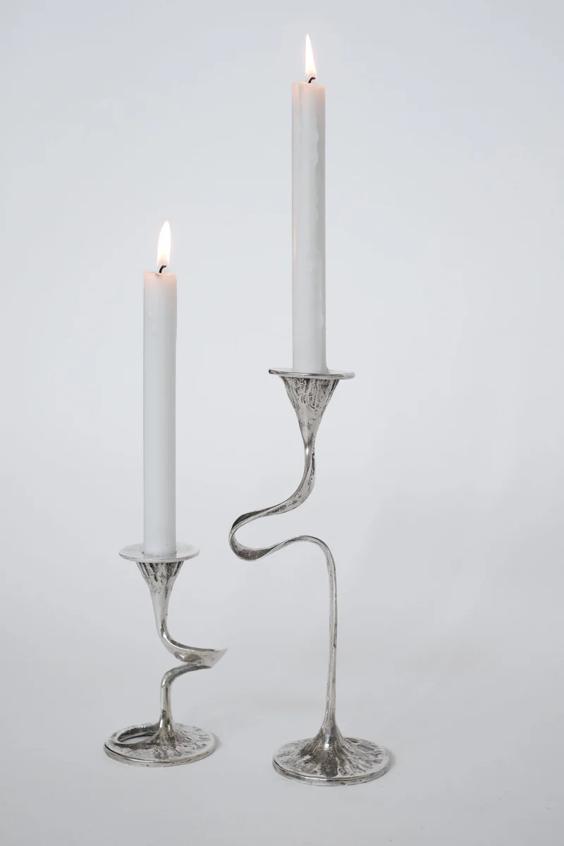 Silver-Plated Candle Holder Set 1950s