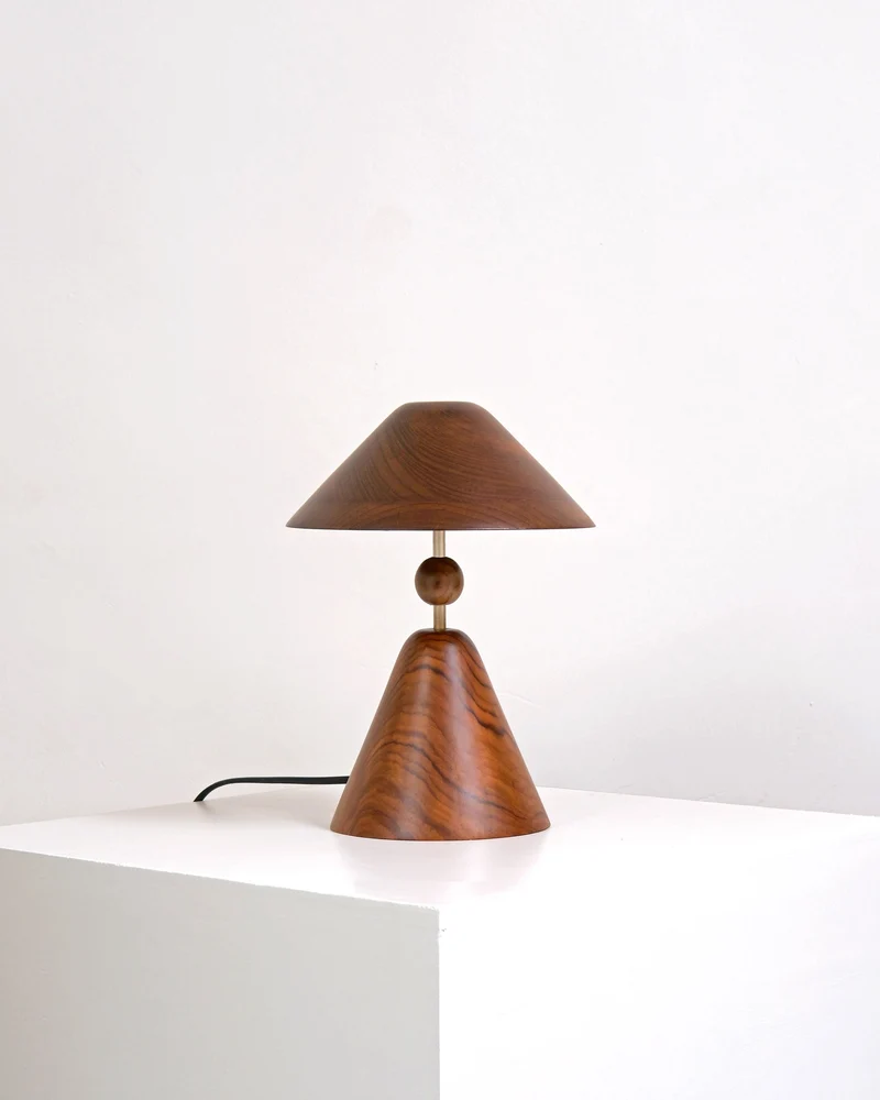 Teak Wood Table Lamp