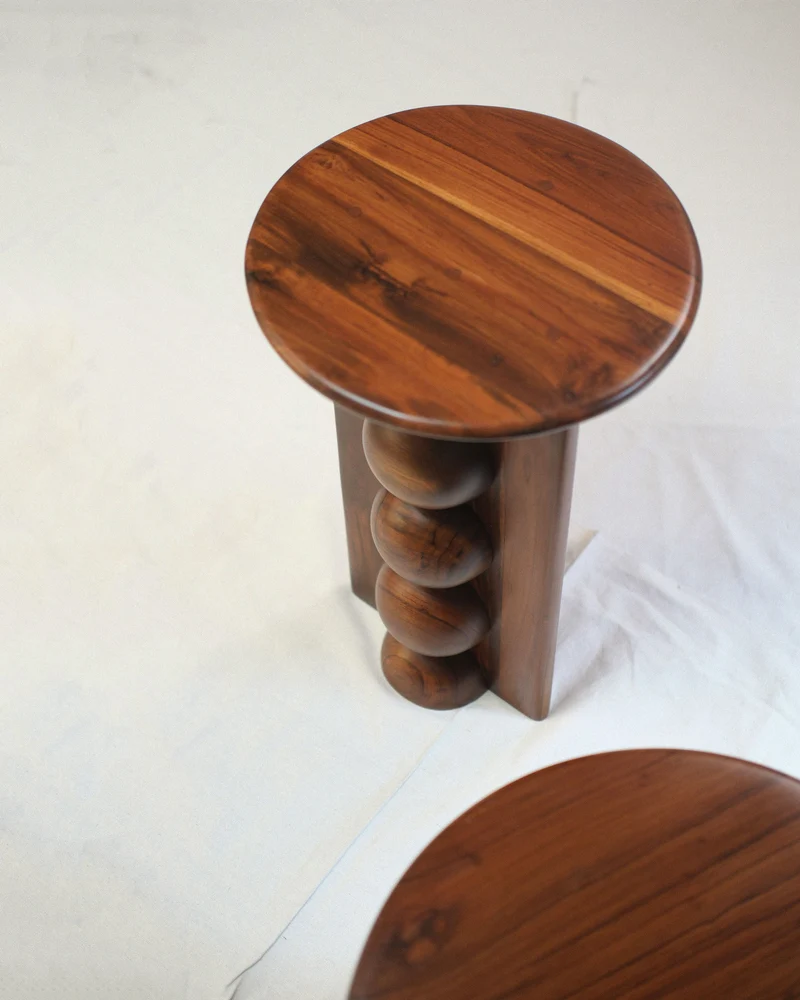 'Nemo & Dory' Set of 2 Wood Side Tables