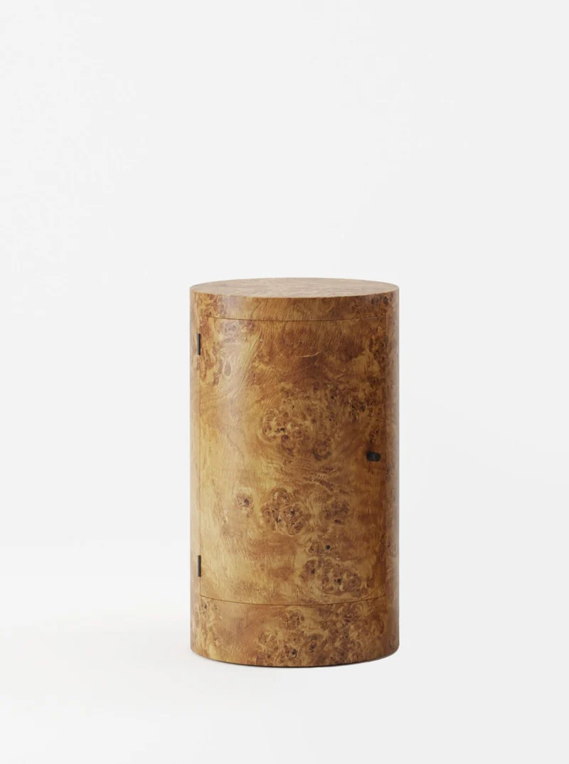 Pair of Constant Nightstand in Poplar Burl
