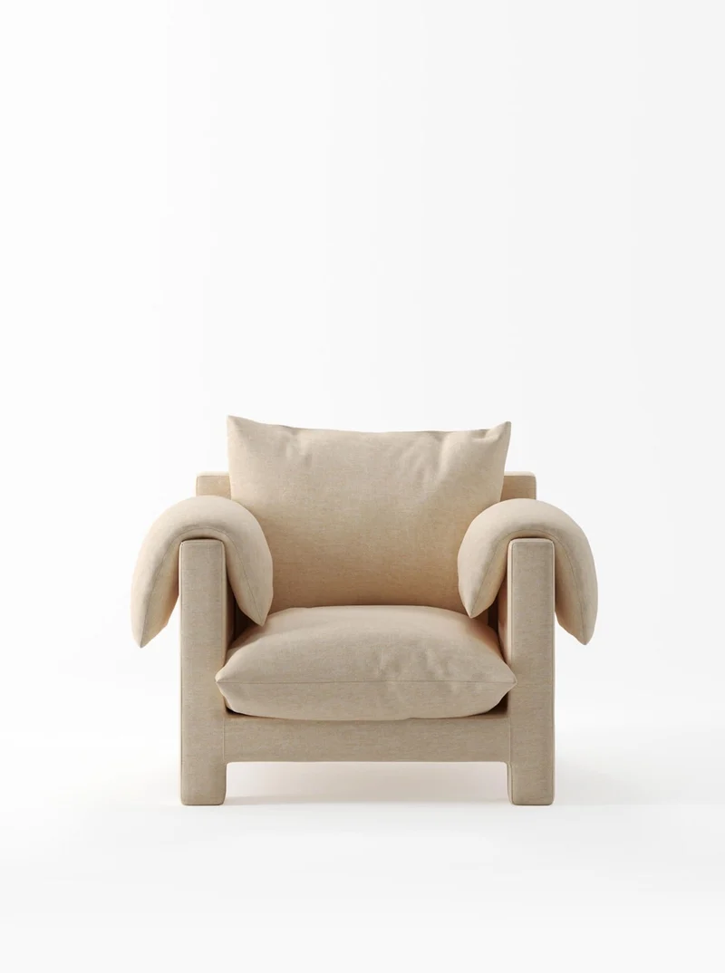 La Plume Armchair in Villa Nova Atlantis Fabric