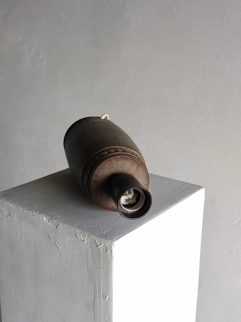 Vintage Mid-Century Stoneware Table Lamp by Irma Yourstone, 1960s