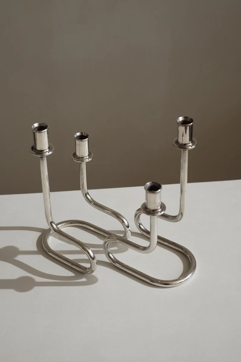 Pair of Italian Candleholders by Gorham Maestri