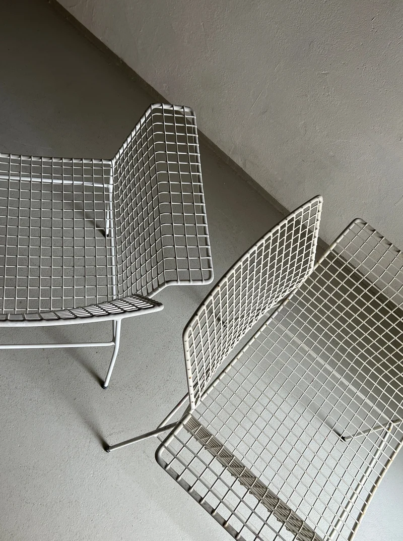 White Metal Wire Chair From Erlau 1960s