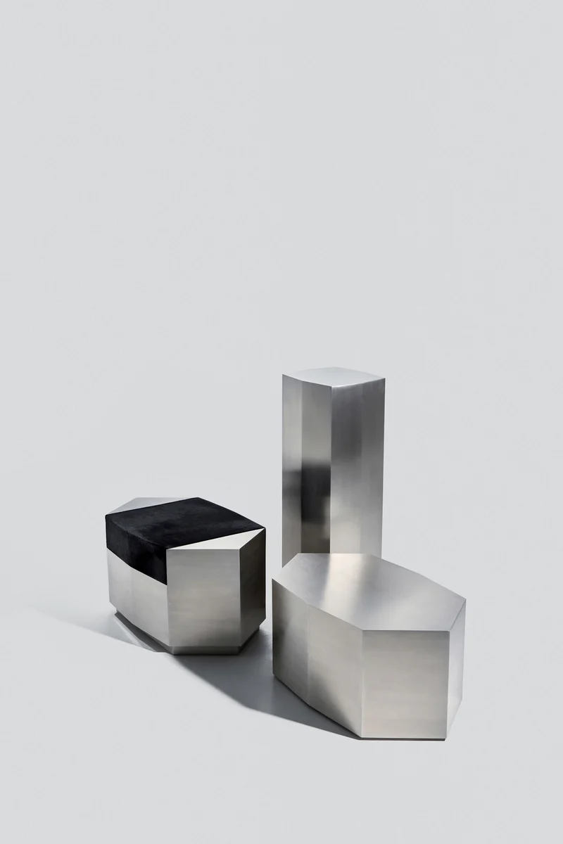 'Ame III' Steel Coffee Table