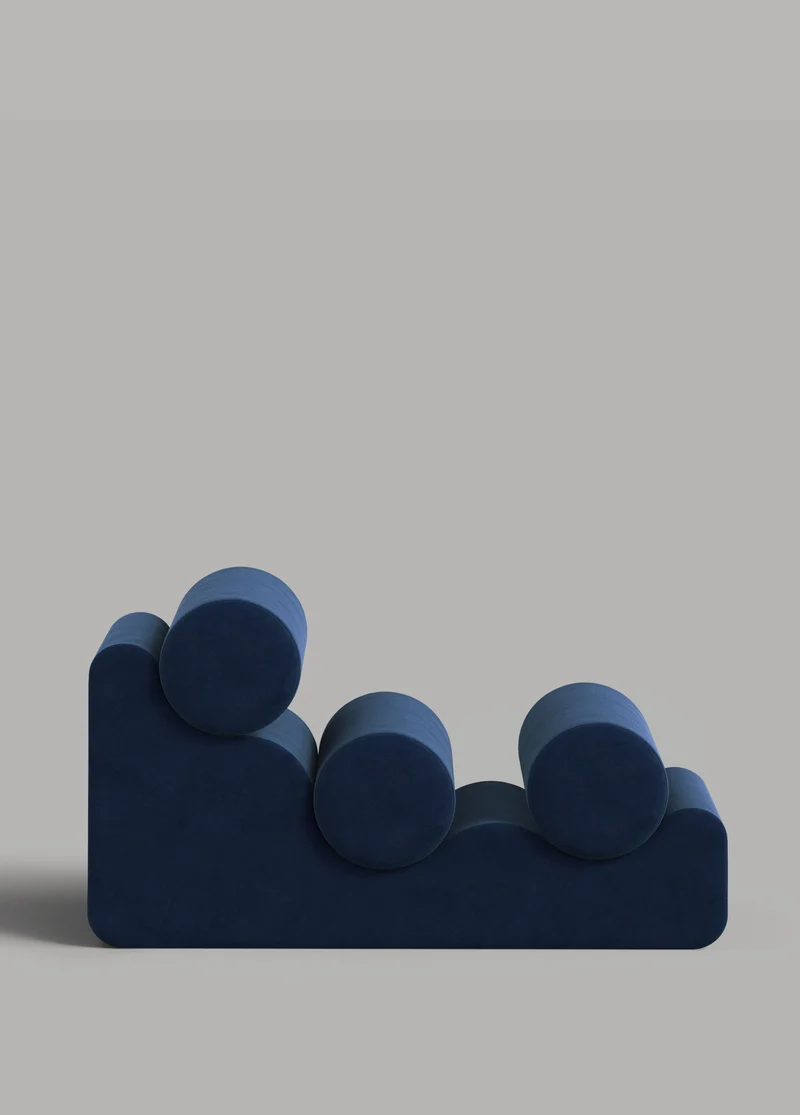 Velvet Plywood Lounge Chair