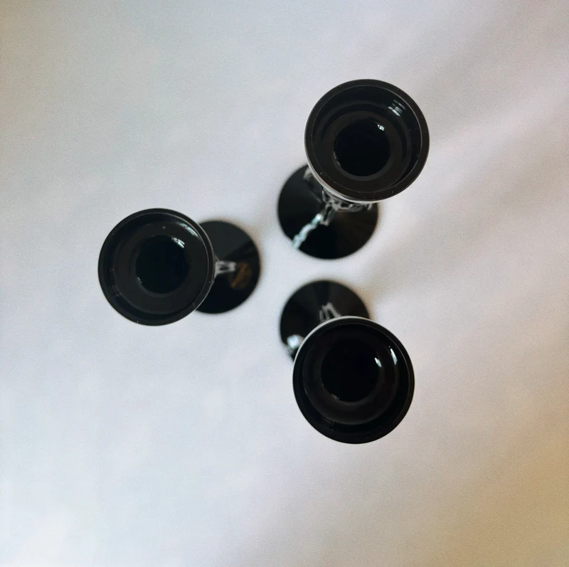 Set of 3 Makora Jozefina Krosno Art Glass Candleholders, Poland