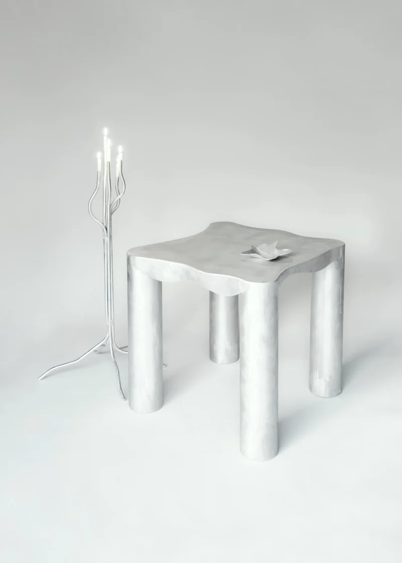Tall Aluminum Candelabra