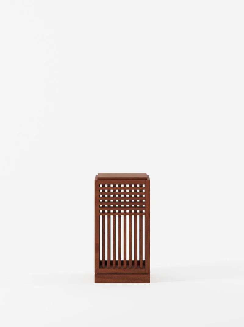 Riviera Plinth short in Oiled African Mahogany
