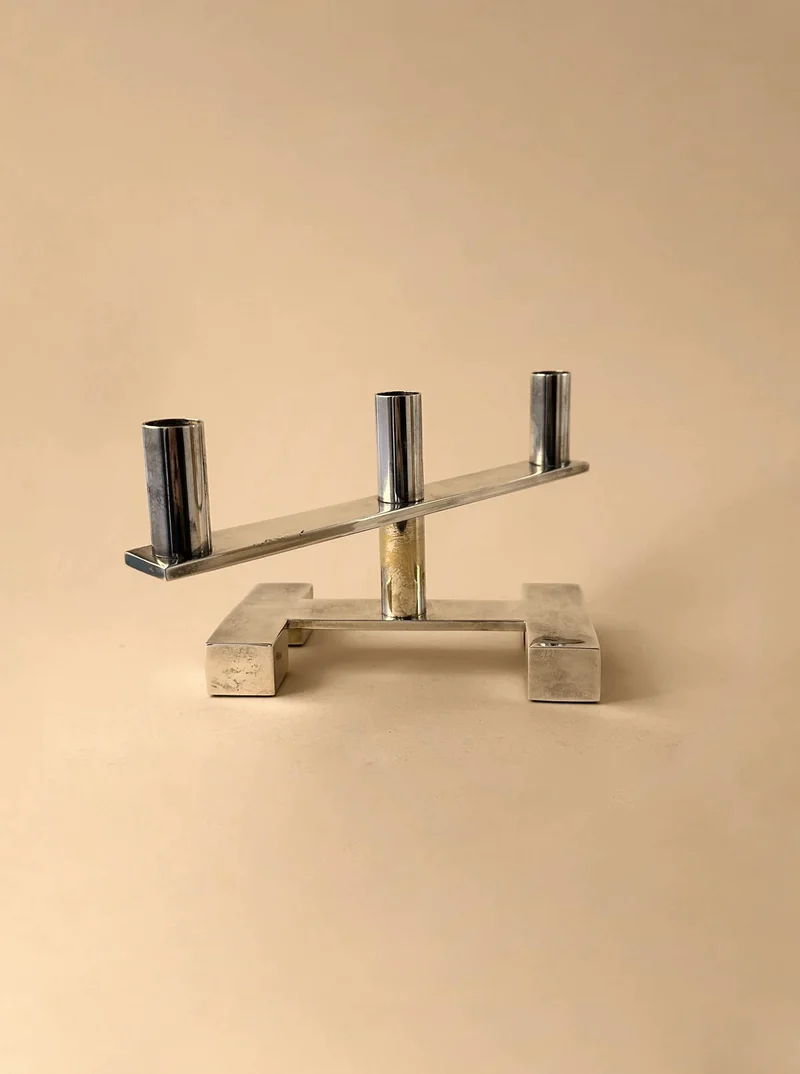 Silver-Plated Candleholder by Lambert 80s