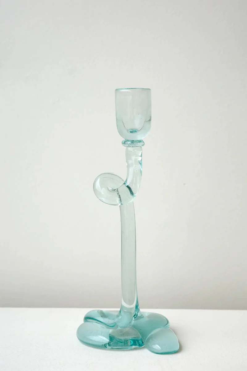 Thaw - Recycled Glass Candleholder in Clear