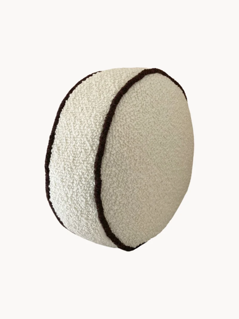 Le Rond - Passepoil - Wool Bouclé - Egg White/Chocolate