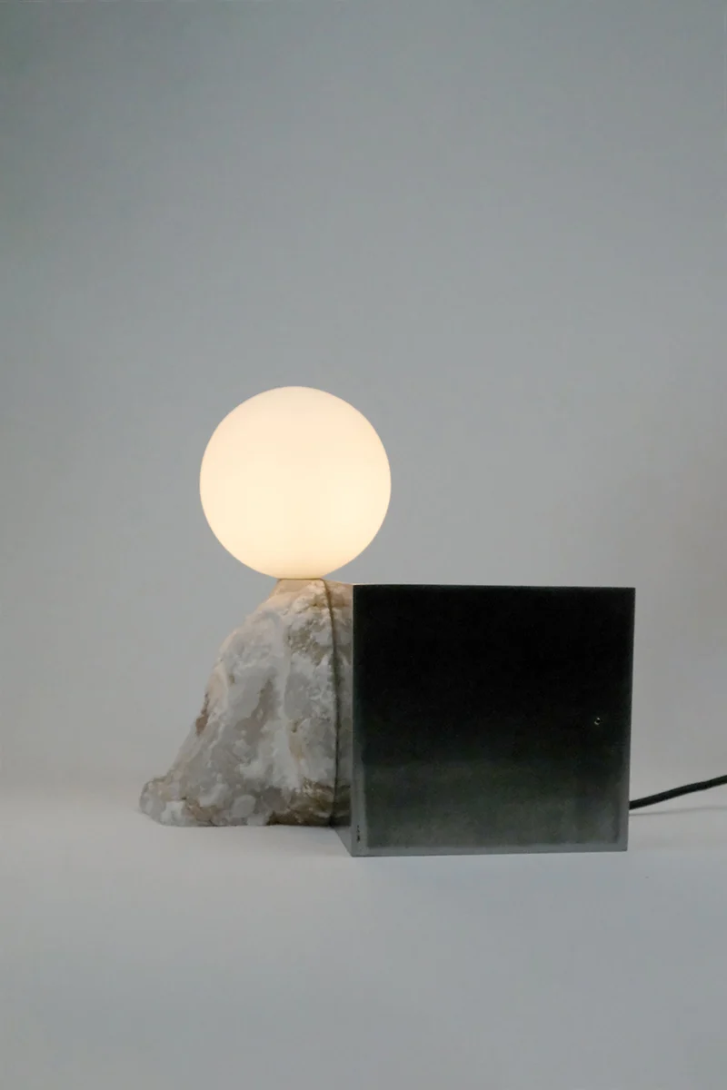'Himalaya Lunar' - Horizontal Alabaster Table Lamp