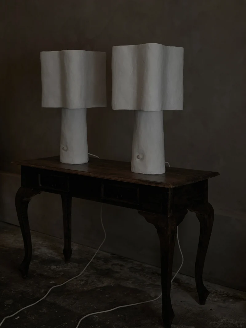 Freeform Plaster Table Lamp