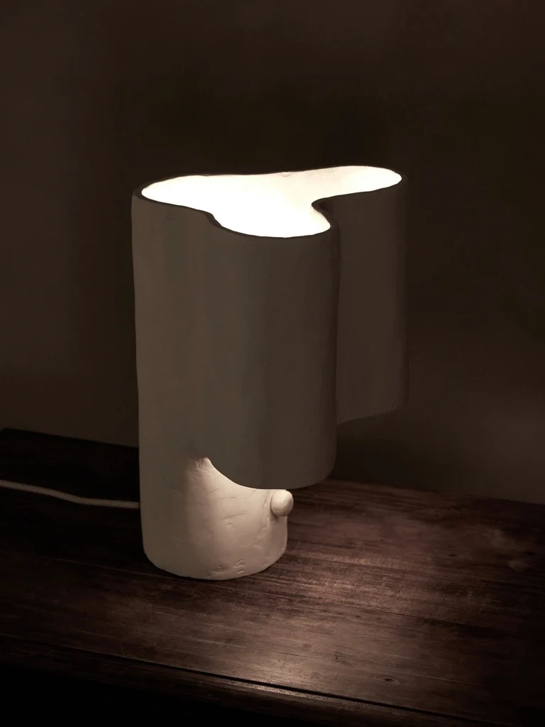 Cantilever Freeform Plaster Table Lamp