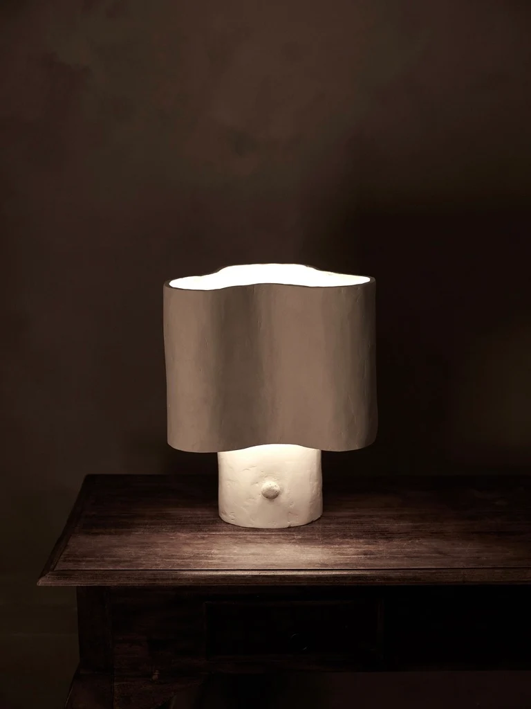 Cantilever Freeform Plaster Table Lamp