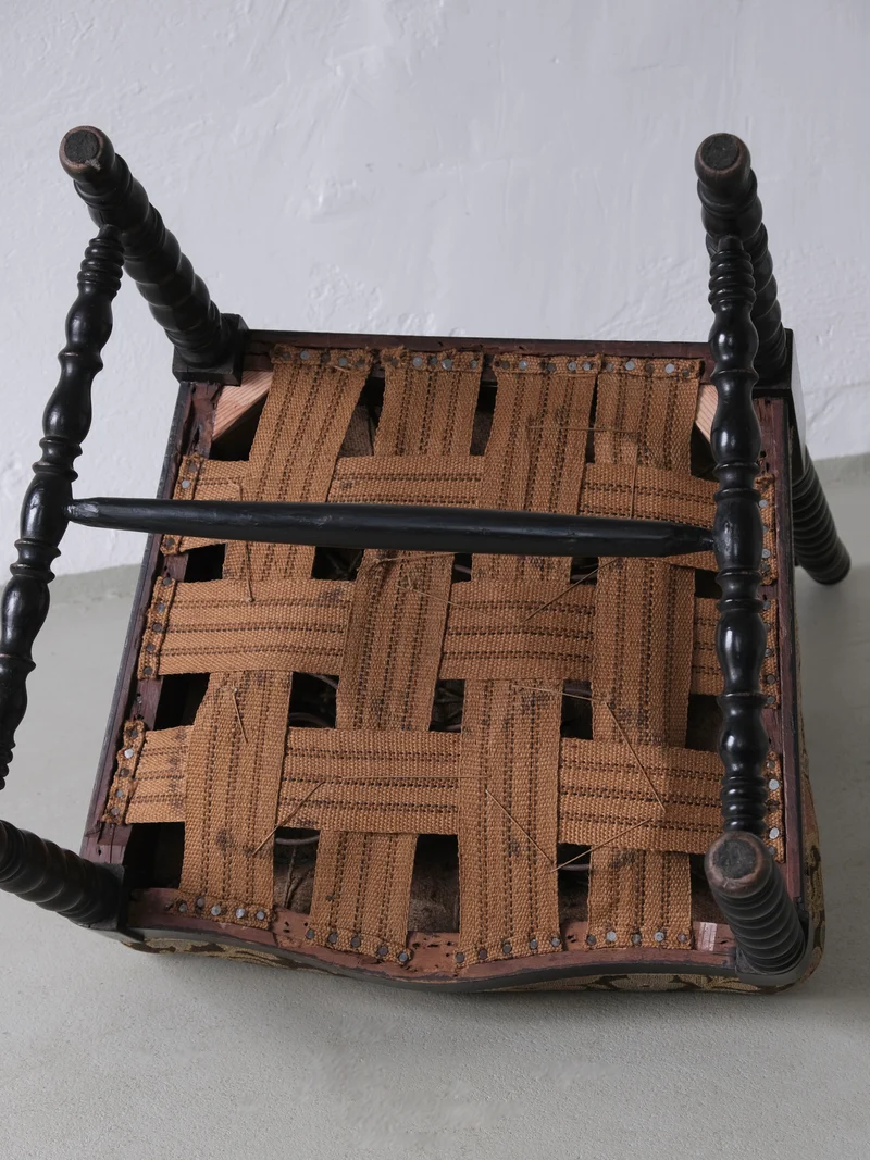 Oak Bobbin Chair, France, 1850s