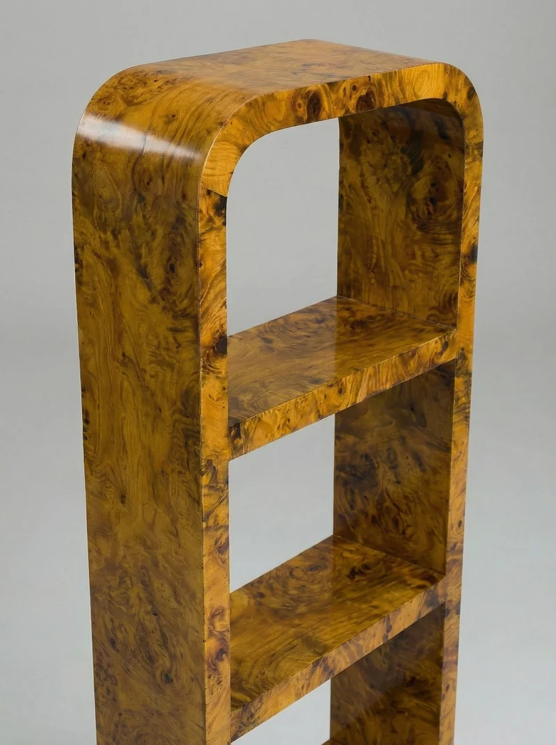 'Calisto' Olive Burl Wood Bookcase