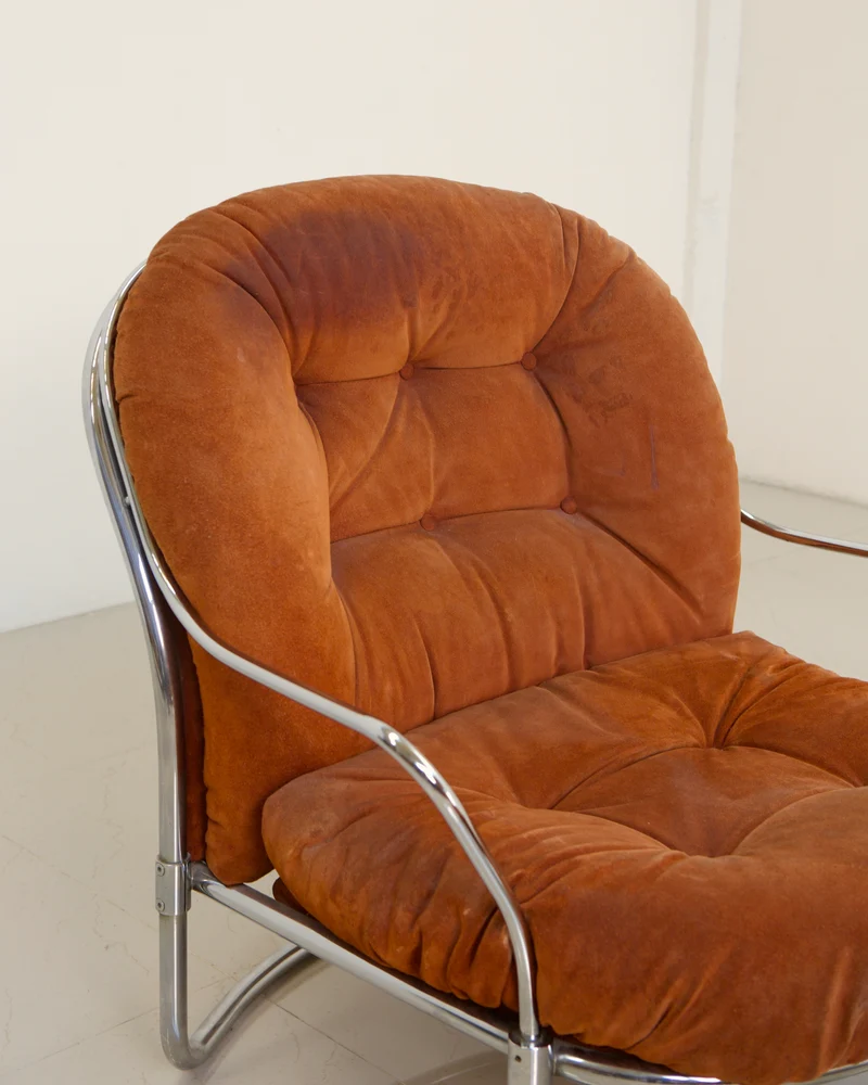 Ensemble fauteuil et ottoman modèle 915 par Carlo De Carli pour Cinova 70's