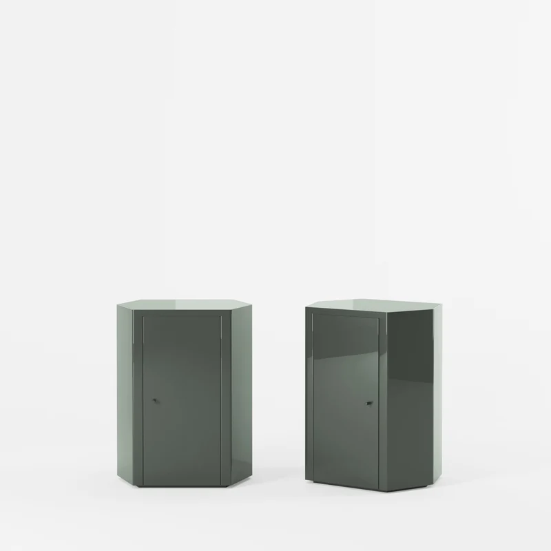 Pair of Park Nightstand in Lacquer