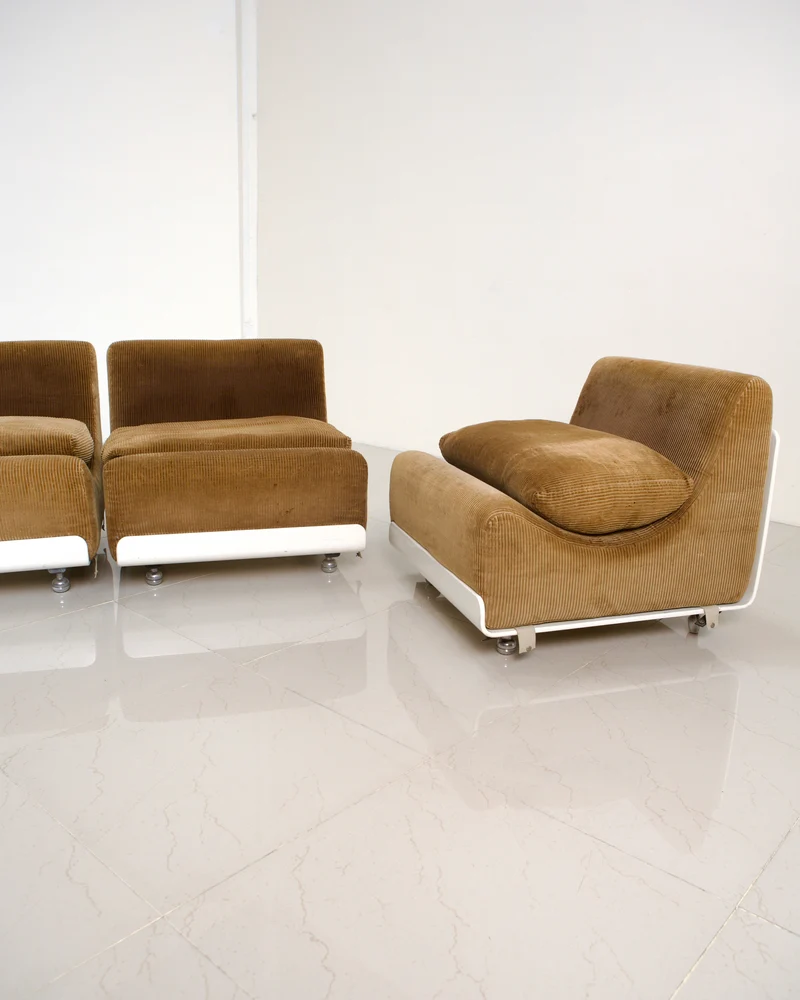 Set of 4 Lounge Chairs "Orbis" by Luigi Colani for Cor 70's