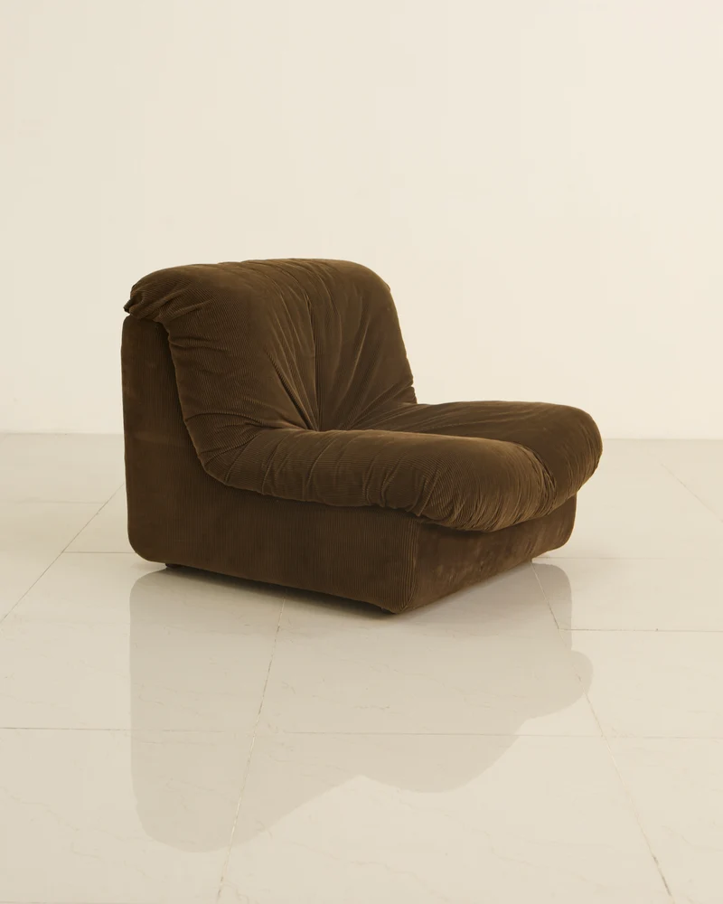 Canapé modulable en velours marron par Stilgamma 70's