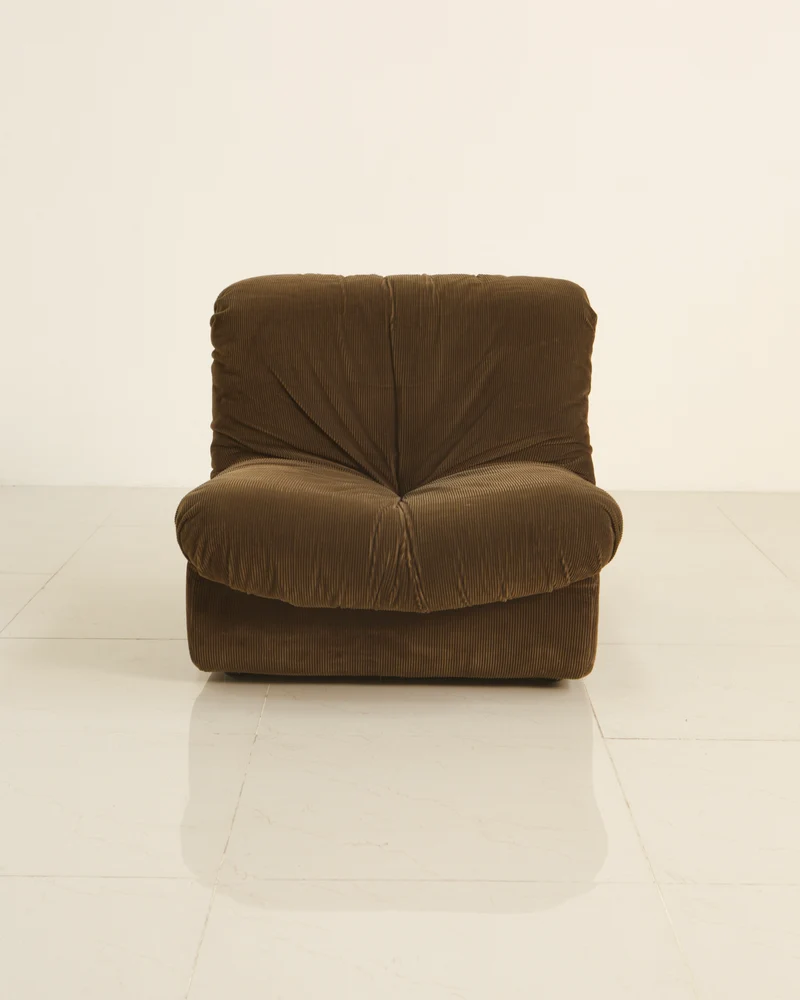 Canapé modulable en velours marron par Stilgamma 70's