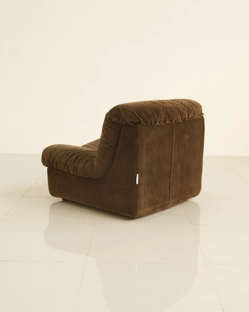 Canapé modulable en velours marron par Stilgamma 70's
