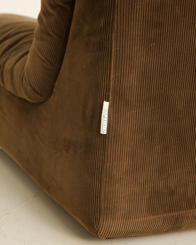 Canapé modulable en velours marron par Stilgamma 70's