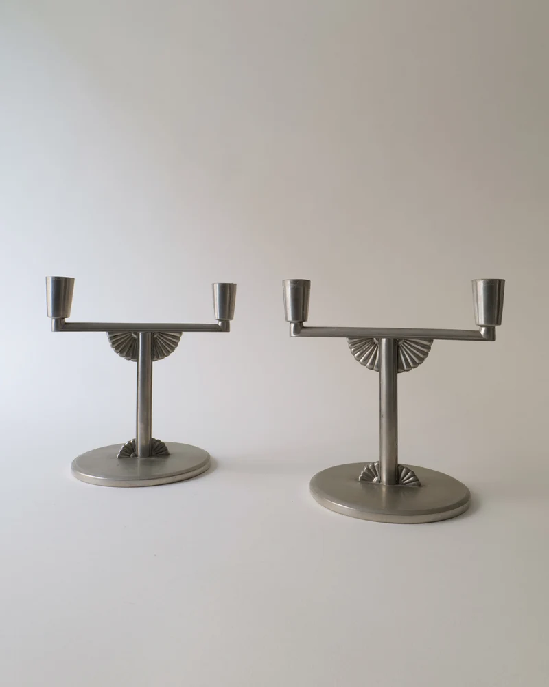 Vintage Candle Holders - Pewter Collection Sweden 1930s