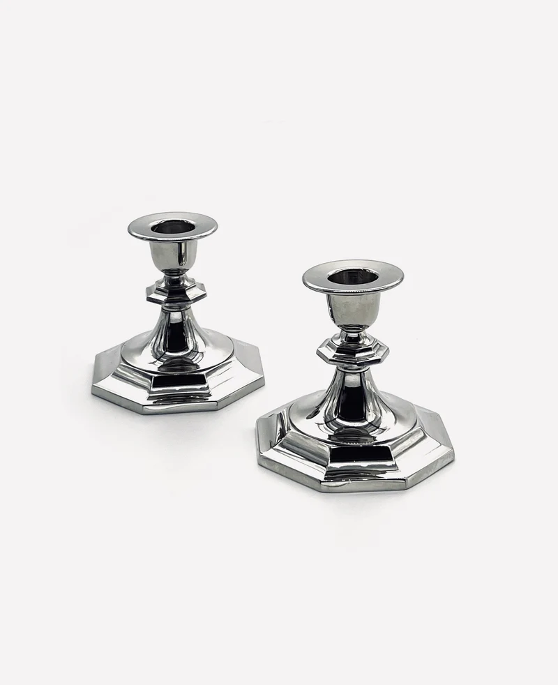 Vintage pair of candelholders