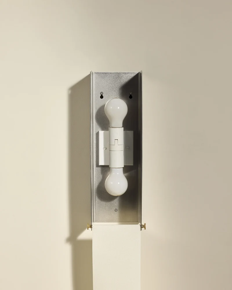 Boxie wall light - Brushed stainless steel