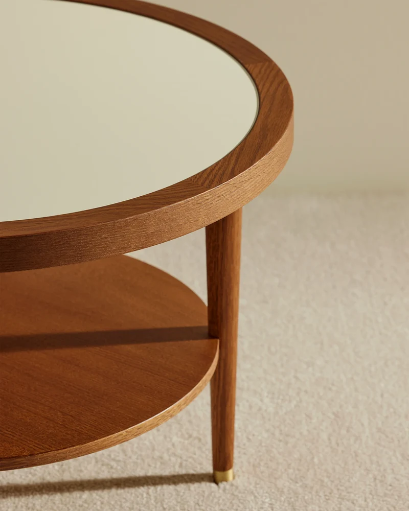 Puzzle Round Coffee Table - Ecru