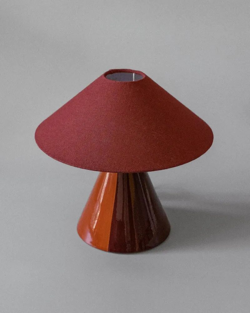 "Caterina" Earthenware Table Lamp - Syrah