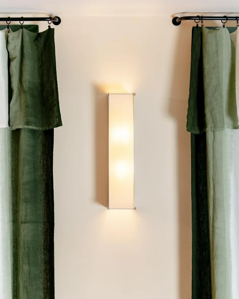 Boxie wall light - Brushed stainless steel